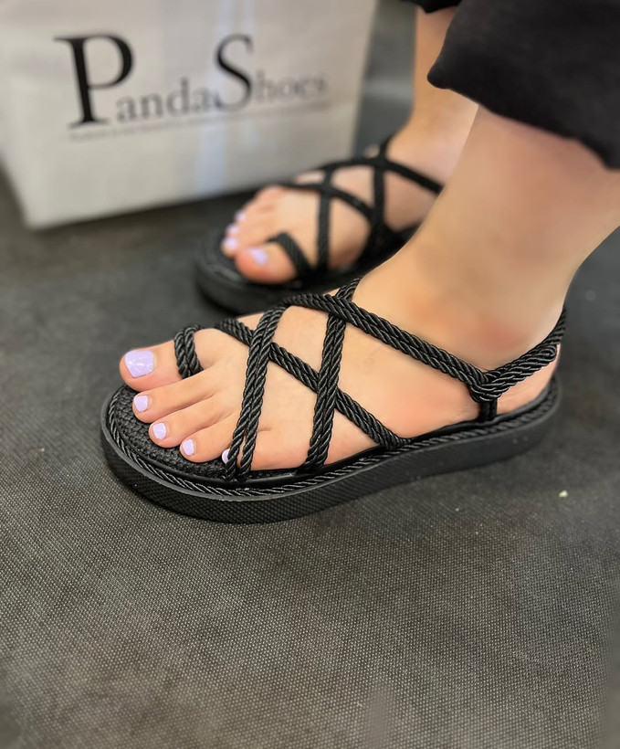 صندل زنانه کنفی زیره پی یو SANDAL