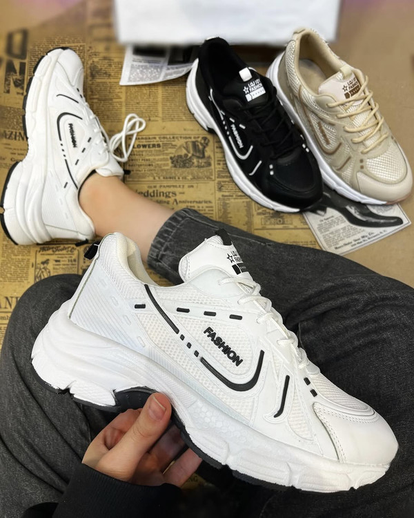 کفش زنانه فشیون2 رویه تنفسی زیره پی یو fashion women