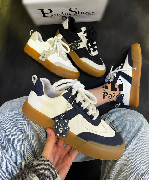 کفش زنانه ونس خرسی زیره پی وی سی مواد نو سورمه ای VANS WOMEN کد 101