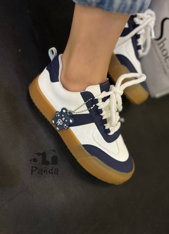 کفش زنانه ونس خرسی زیره پی وی سی مواد نو سورمه ای VANS WOMEN کد 101