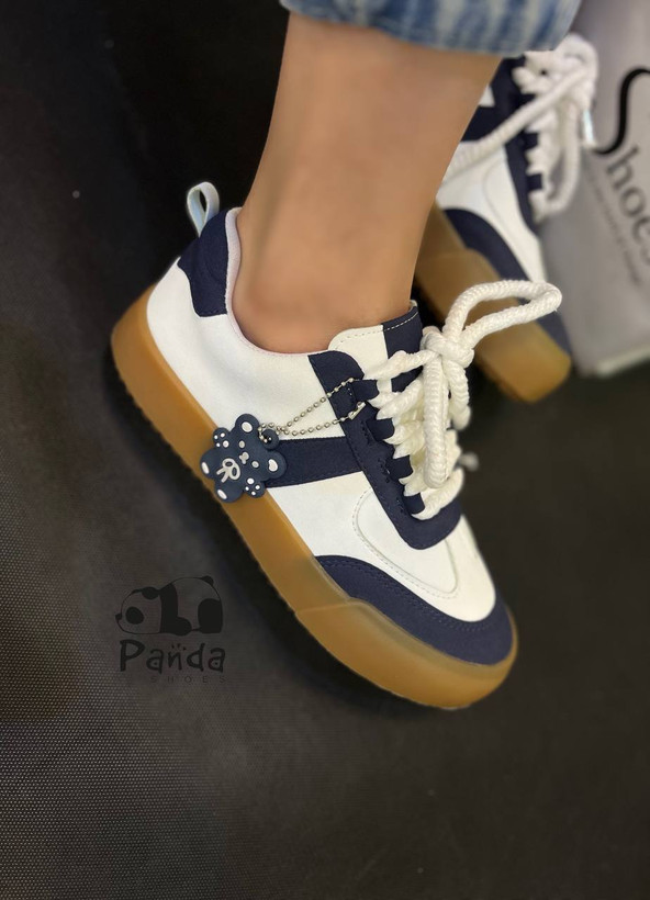 کفش زنانه ونس خرسی زیره پی وی سی مواد نو سورمه ای VANS WOMEN کد 101