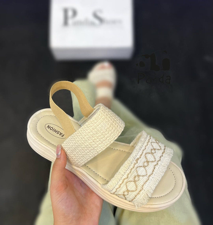 کفش زنانه مدل صندل کنفی پشت کش زیره پی یو SANDAL WOMEN کد 104