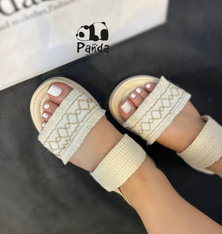 کفش زنانه مدل صندل کنفی پشت کش زیره پی یو SANDAL WOMEN کد 104