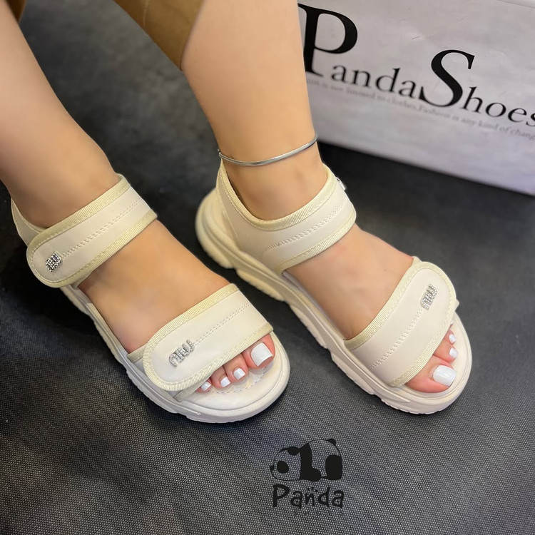 صندل زنانه چسبی میو میو زیره پی یو SANDAL shoes کد 124