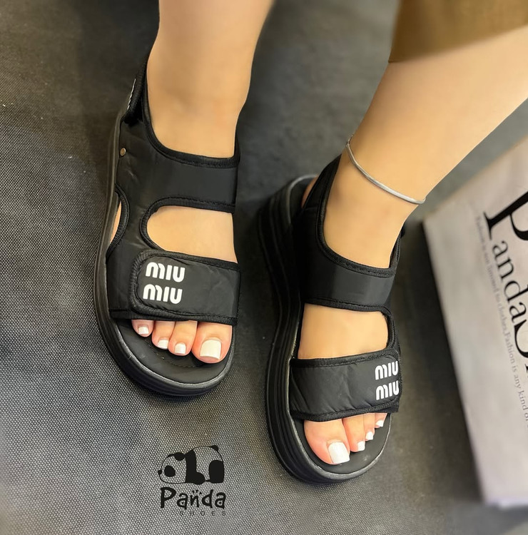 صندل زنانه چسبی میو میو زیره پی یو SANDAL shoes کد 126
