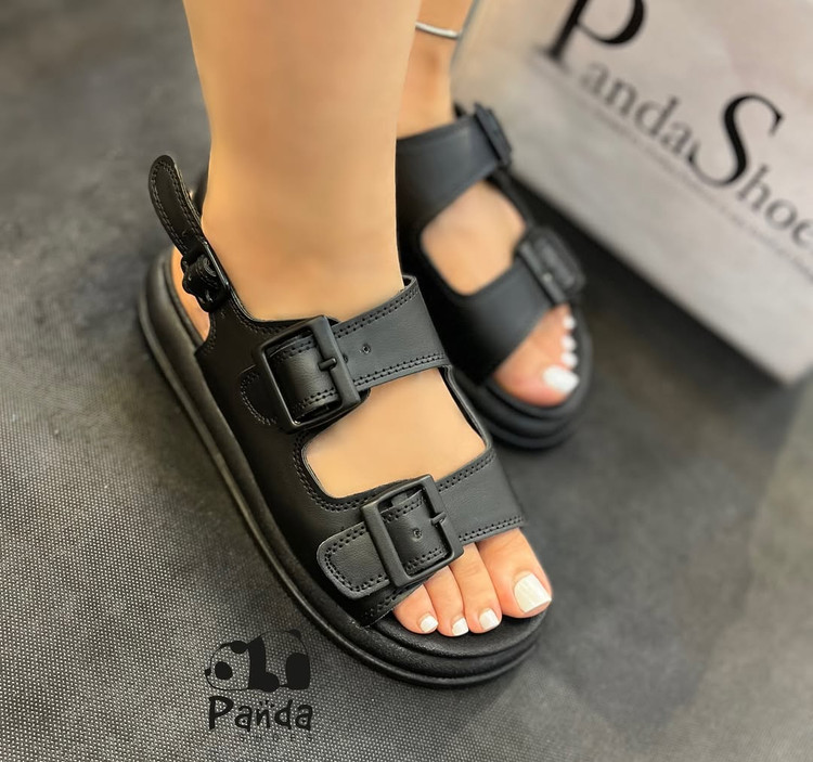 صندل زنانه دو سگک زیره پی یو sandal shoes کد 131