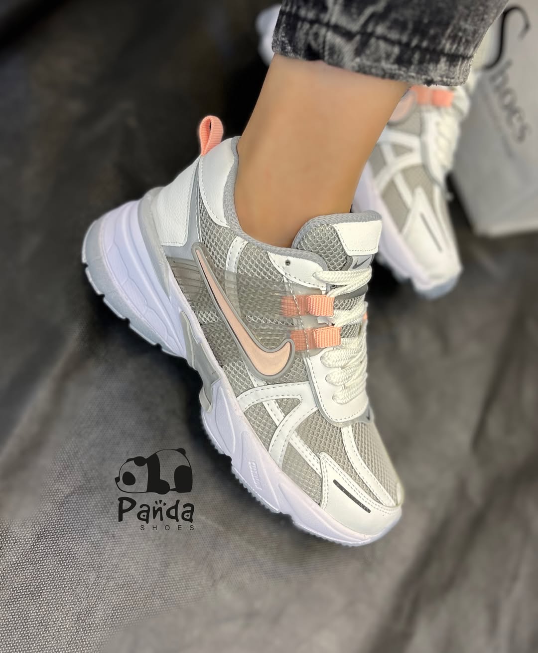 کفش زنانه نایک V2K زیره پی یو کف دوخت همراه با کفی طبی NIKE WOMEN کد  146