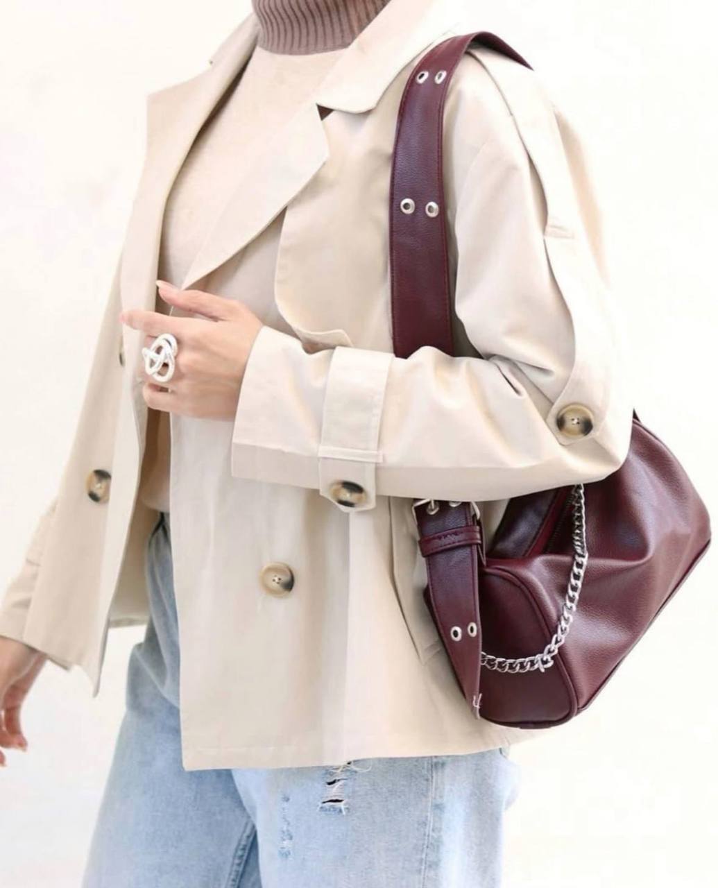 کیف زنانه دو بند طرح شل women bag
