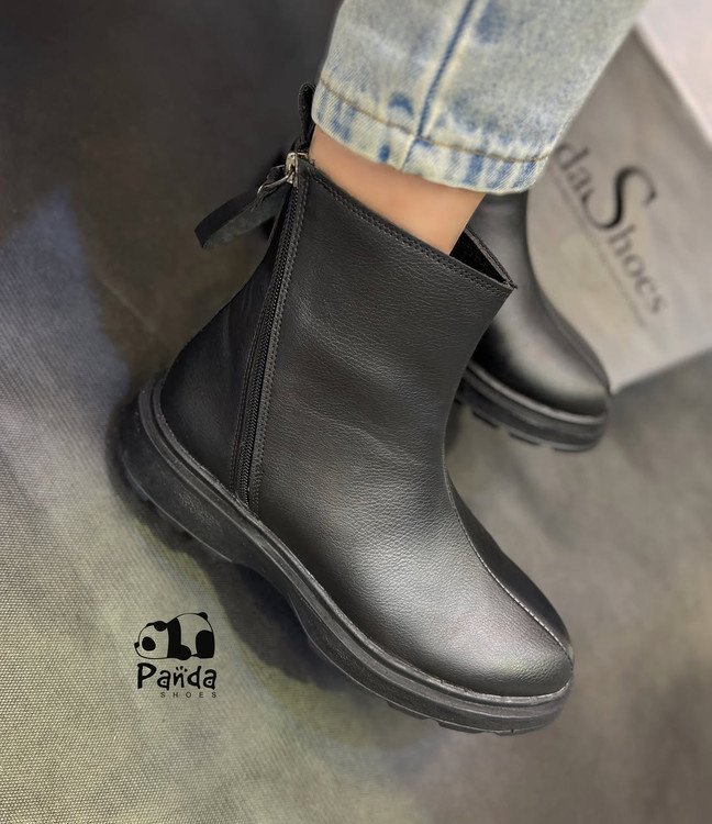 کفش زنانه بوت پشت دوزیپ زیره پی یو women shoes کد 173