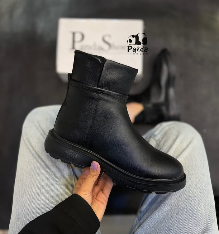 بوت زنانه بغل چاک دار بغل زیپ زیره پی یو BOOTS WOMEN کد 180