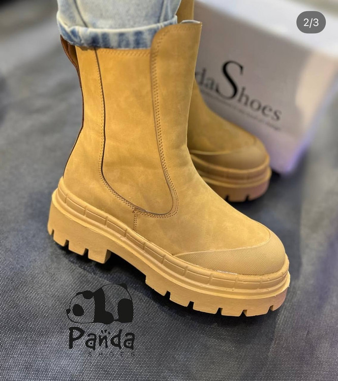 بوت بلند طرح زارا بغل زیپ زیره پی یو BOOTS WOMEN