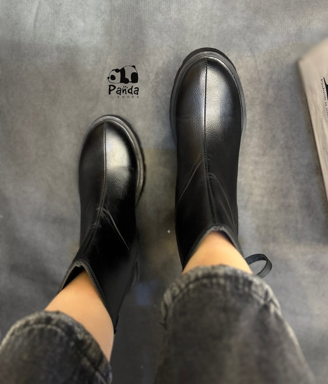 بوت زنانه مدل پشت زیپ کج زیره پی یو درجه1 کیفیت اصلی BOOTS WOMEN کد 185