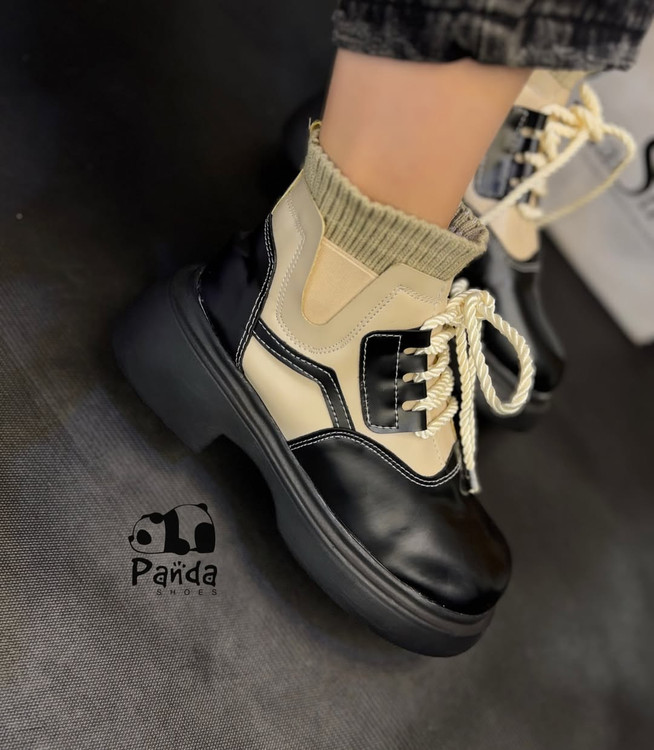 بوت زنانه بالنسیاگا زنانه مدل کش زیره پی وی سی سبک لوفر کد 187 BOOTS WOMEN