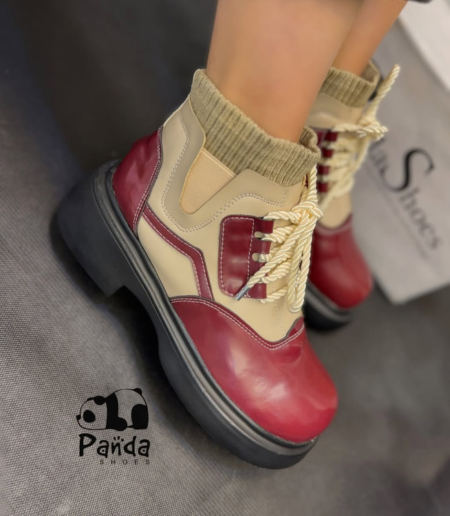 بوت زنانه بالنسیاگا زنانه مدل کش زیره پی وی سی سبک لوفر کد 187 BOOTS WOMEN