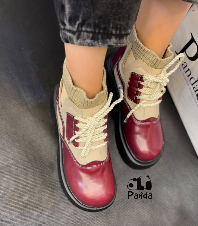 بوت زنانه بالنسیاگا زنانه مدل کش زیره پی وی سی سبک لوفر کد 187 BOOTS WOMEN