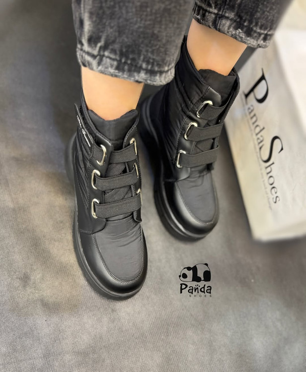 بوت زنانه کاپشنی زنانه مدل چسبی زیره پی وی بتا سبک کد 188 BOOTS WOMEN