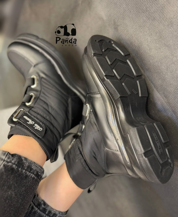 بوت زنانه کاپشنی زنانه مدل چسبی زیره پی وی بتا سبک کد 188 BOOTS WOMEN