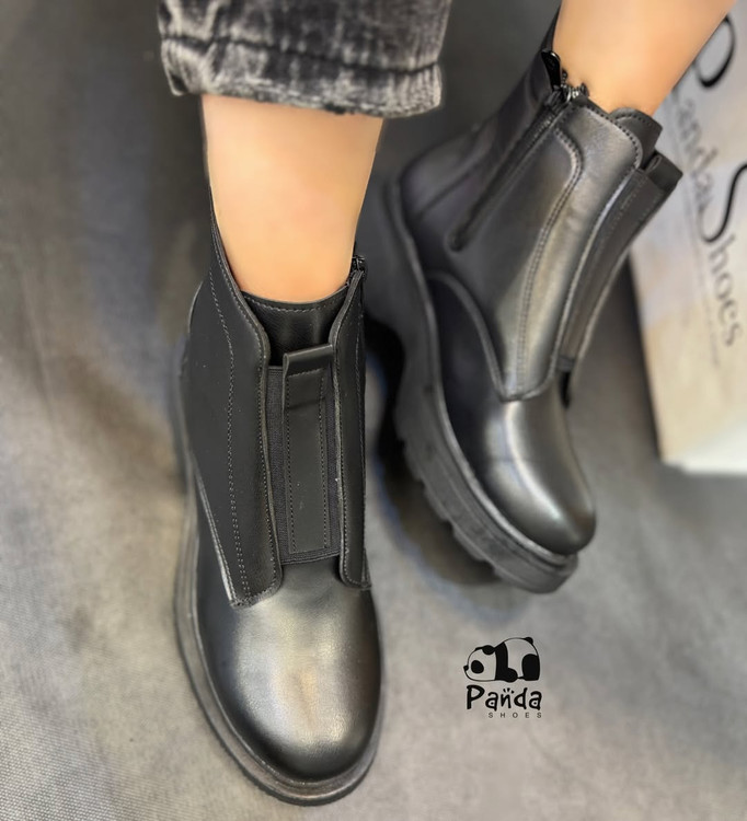 بوت زنانه جلو کش مدل بغل زیپزیره پی وی بتا سبک کد 189 BOOTS WOMEN