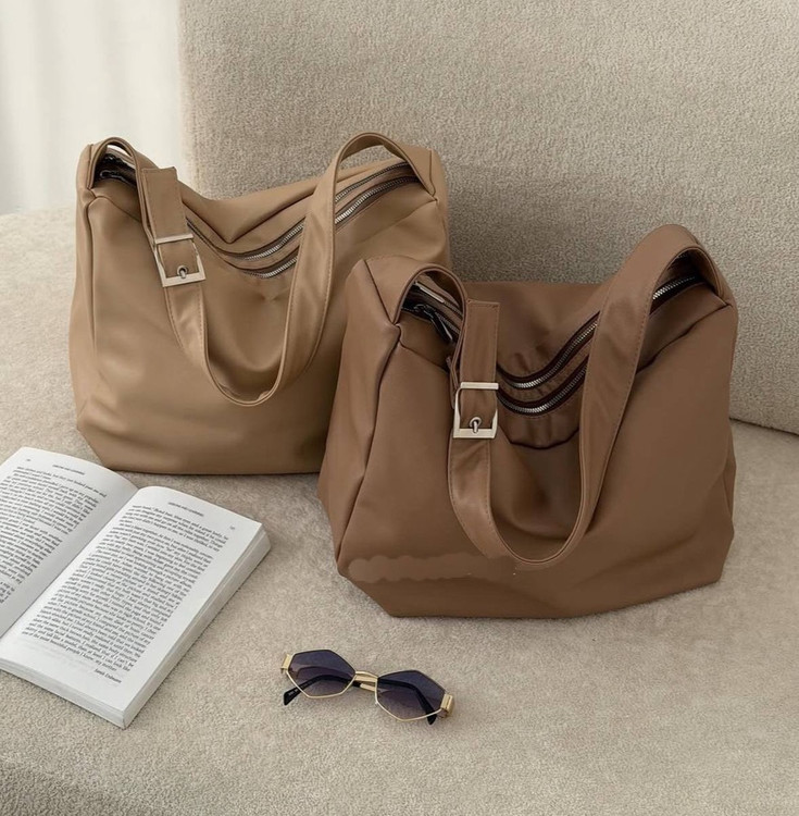 کیف دوشی زنانه مدل اسلوچی مینیمال | نسکافهای، موکا، مشکی، کرم