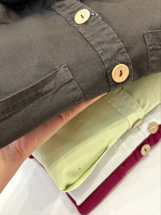 شومیز لنین کتان دکمه چوبی زنانه | مدل آزاد خنک با رنگبندی متنوع