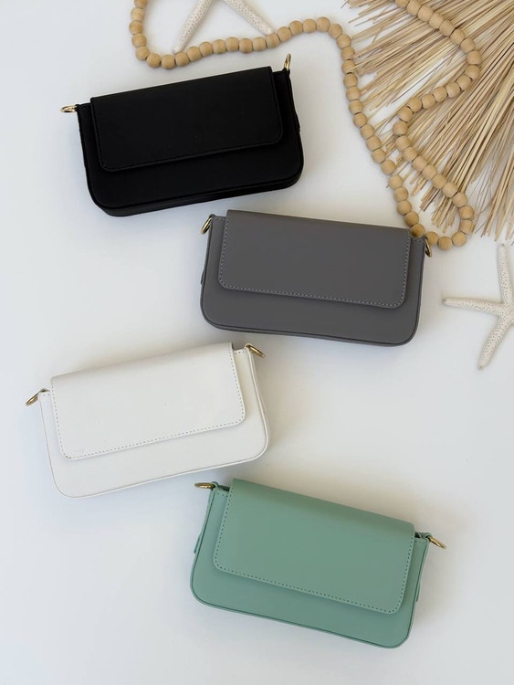 کیف دوشی زنانه مینیمال کوچک | رنگبندی سفید، نسکافهای و مشکی | شیک و کاربردی