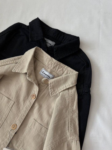 شومیز لنین کتان دکمه چوبی زنانه | مدل آزاد خنک با رنگبندی متنوع