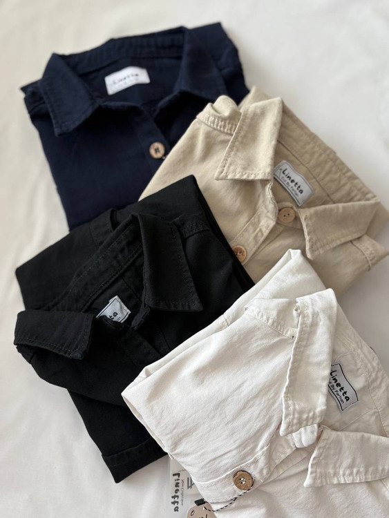 شومیز لنین کتان دکمه چوبی زنانه | مدل آزاد خنک با رنگبندی متنوع