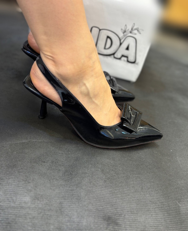 کفش مجلسی زنانه پشتباز پاپیونی | مدل ورنی و مات شیک و کلاسیک