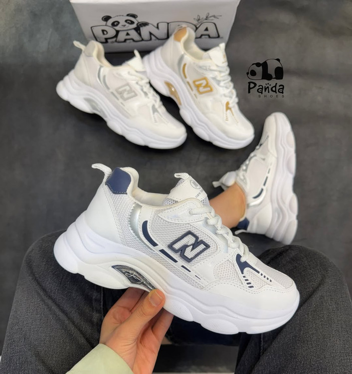 کفش اسپرت زنانه نیوبالانس سفید | زیره PU سبک + کفی طبی | سایز ۳۷ تا ۴۰