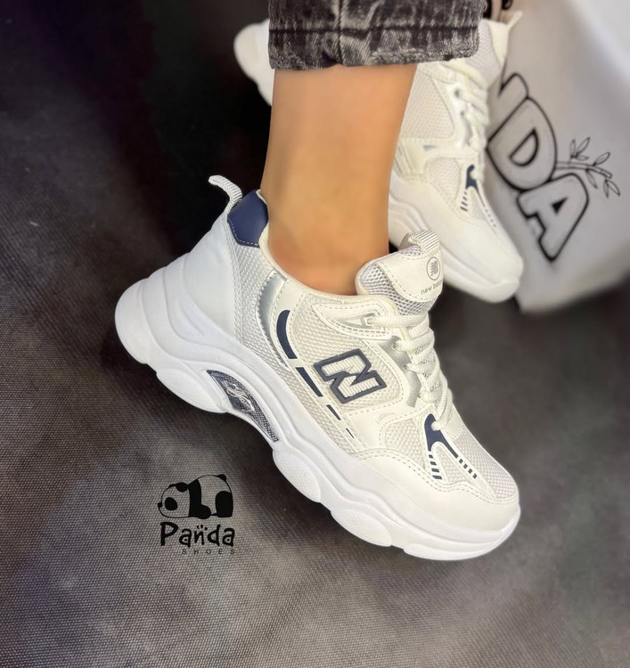 کفش اسپرت زنانه نیوبالانس سفید | زیره PU سبک + کفی طبی | سایز ۳۷ تا ۴۰