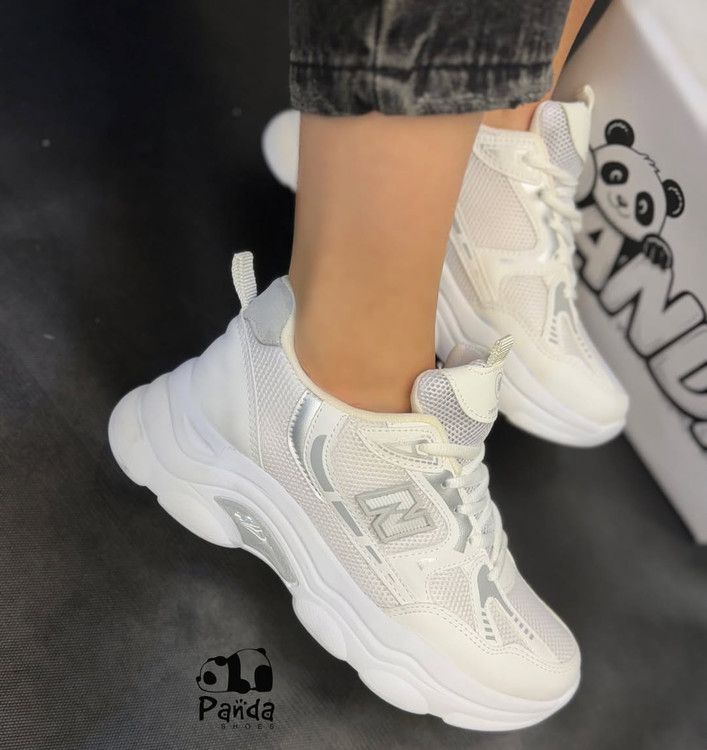 کفش اسپرت زنانه نیوبالانس سفید | زیره PU سبک + کفی طبی | سایز ۳۷ تا ۴۰