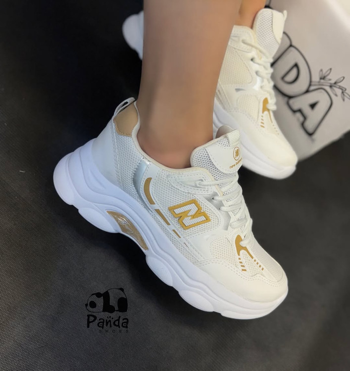 کفش اسپرت زنانه نیوبالانس سفید | زیره PU سبک + کفی طبی | سایز ۳۷ تا ۴۰