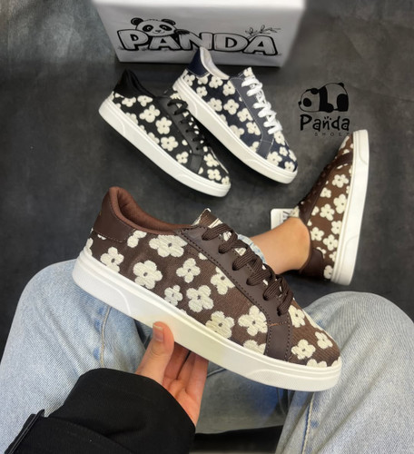 کتانی زنانه زارا گلدار زیره PU | سایز 37 تا 40