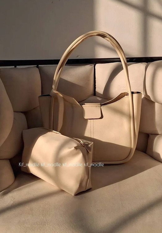 کیف زنانه مدل پاپیون همراه با کیف لوازم آرایش womens bag