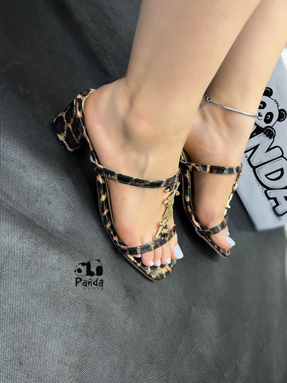 کفش زنانه مجلسی ysl طرح پلنگی زیره قرمز women ysl