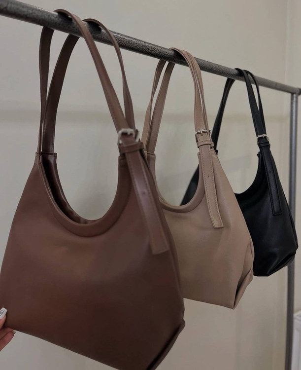 کیف دودسته دسته کمربندی طرح هلالی women bag