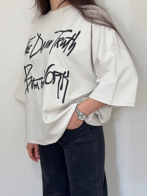 تی شرت باکسی مدل لش پارچه مچینست WOMENS SHIRTS