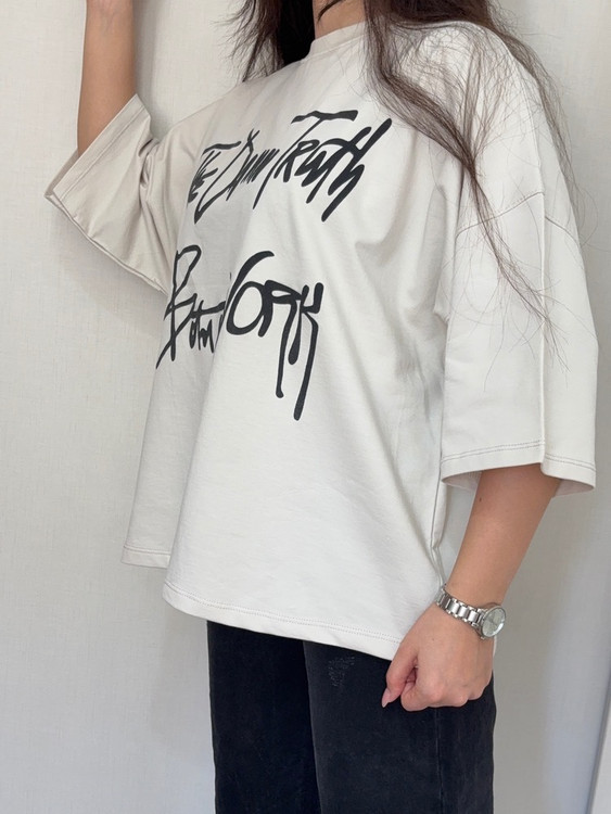 تی شرت باکسی مدل لش پارچه مچینست WOMENS SHIRTS