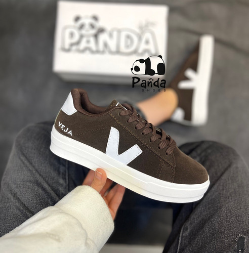 کفش ونس وجا VEJA رنگ موکا | زیره PU سبک و راحت مناسب استایل روزمره