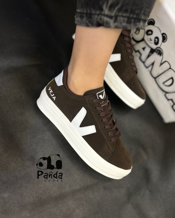 کفش ونس وجا VEJA رنگ موکا | زیره PU سبک و راحت مناسب استایل روزمره