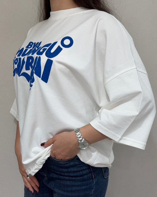 تیشرت زنانه مجینست فری سایز کشدار | تیشرت اسپرت خارجی زنانه