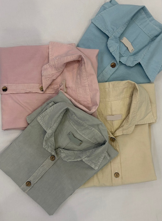 شومیز زنانه سوپر پنبه آستین کوتاه | خنک و راحت در ۸ رنگ ملایم 👚