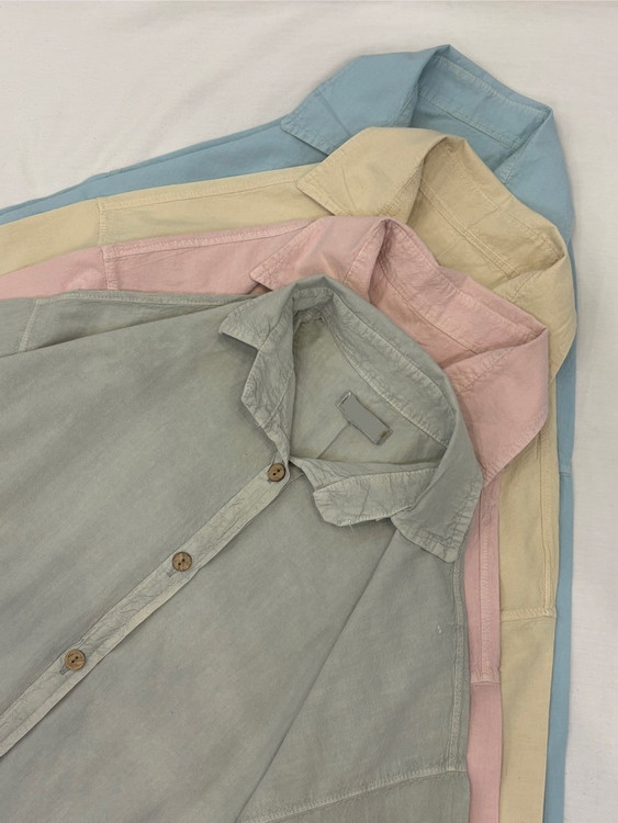 شومیز زنانه سوپر پنبه آستین کوتاه | خنک و راحت در ۸ رنگ ملایم 👚