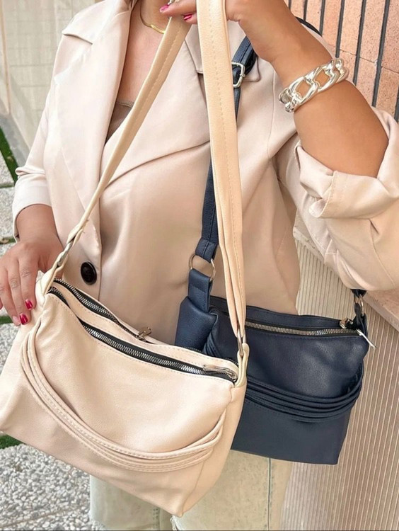 کیف رودوشی زنانه چرم طرح چیندار