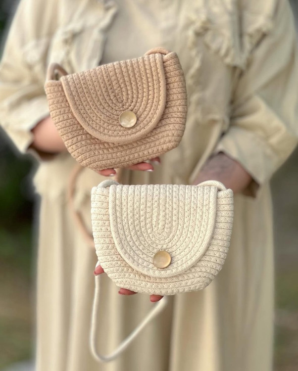 کیف رودوشی زنانه طرح حصیری مدرن