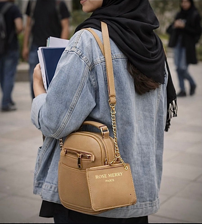 کیف رودوشی زنانه چرمی مدل مینیمال اسپرت