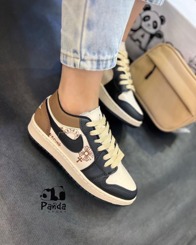 کفش زنانه ونس طرح دار جردن زیره پی یو دوردوخت nike jordan