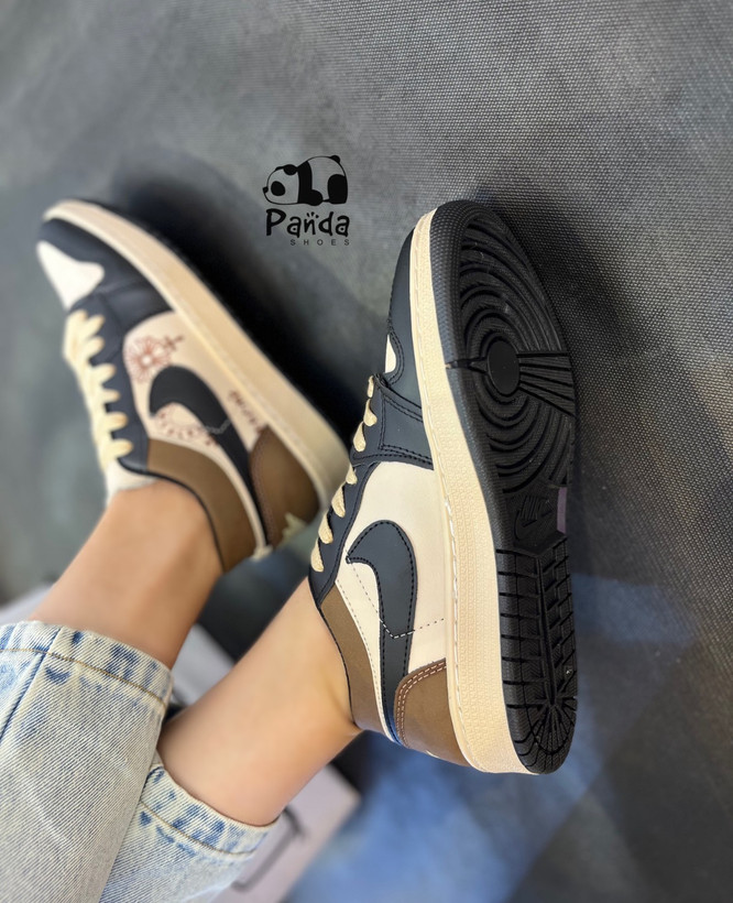 کفش زنانه ونس طرح دار جردن زیره پی یو دوردوخت nike jordan