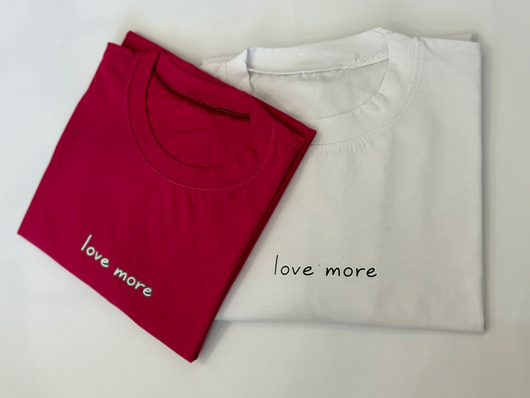 تیشرت فری سایز مای لاو Love More جنس 3 نخ پنبه | استایل اسپرت و روزمره