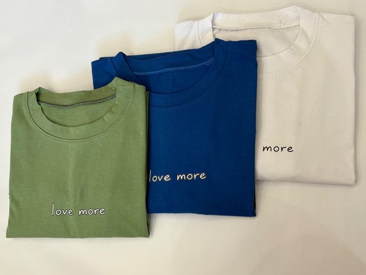 تیشرت فری سایز مای لاو Love More جنس 3 نخ پنبه | استایل اسپرت و روزمره